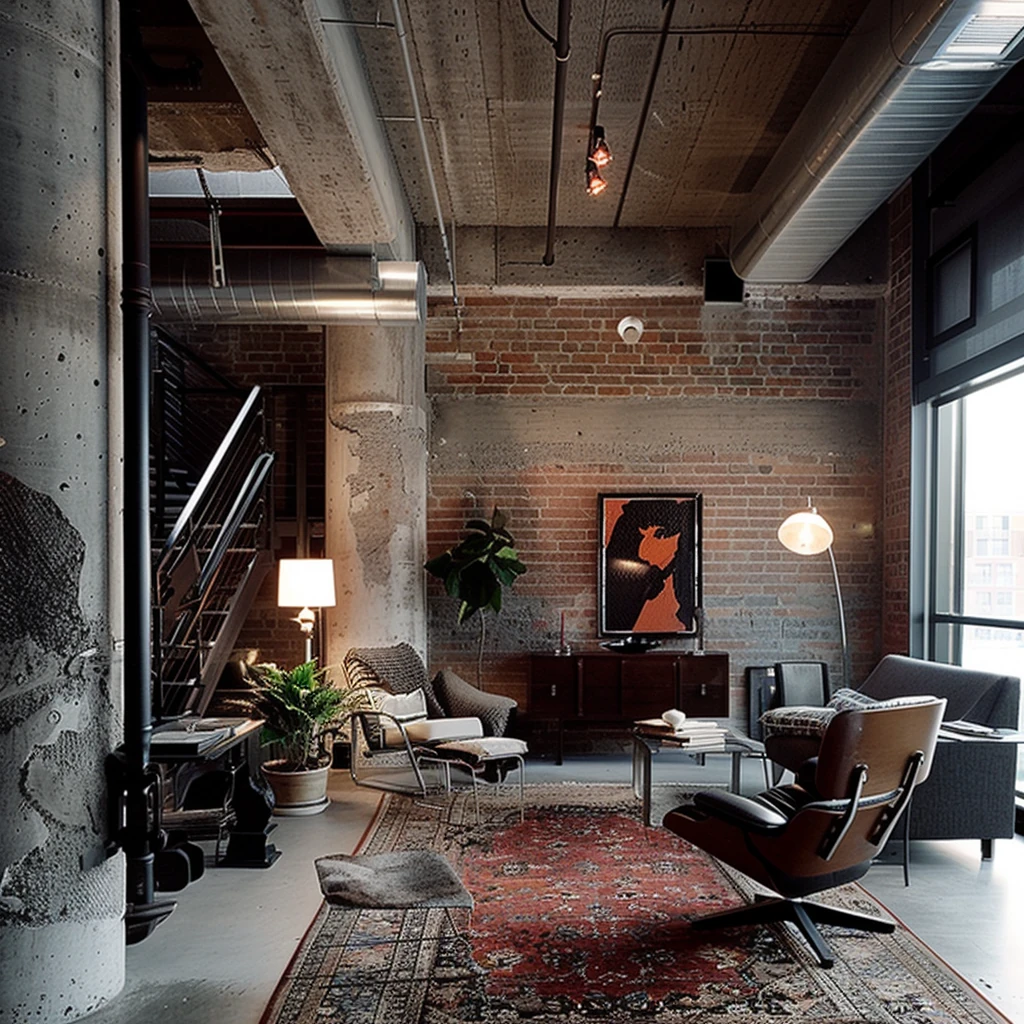 Industrial interior home design in Calgary