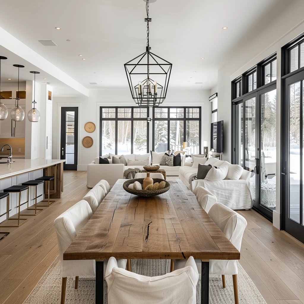 Modern farmhouse interior design in Calgary