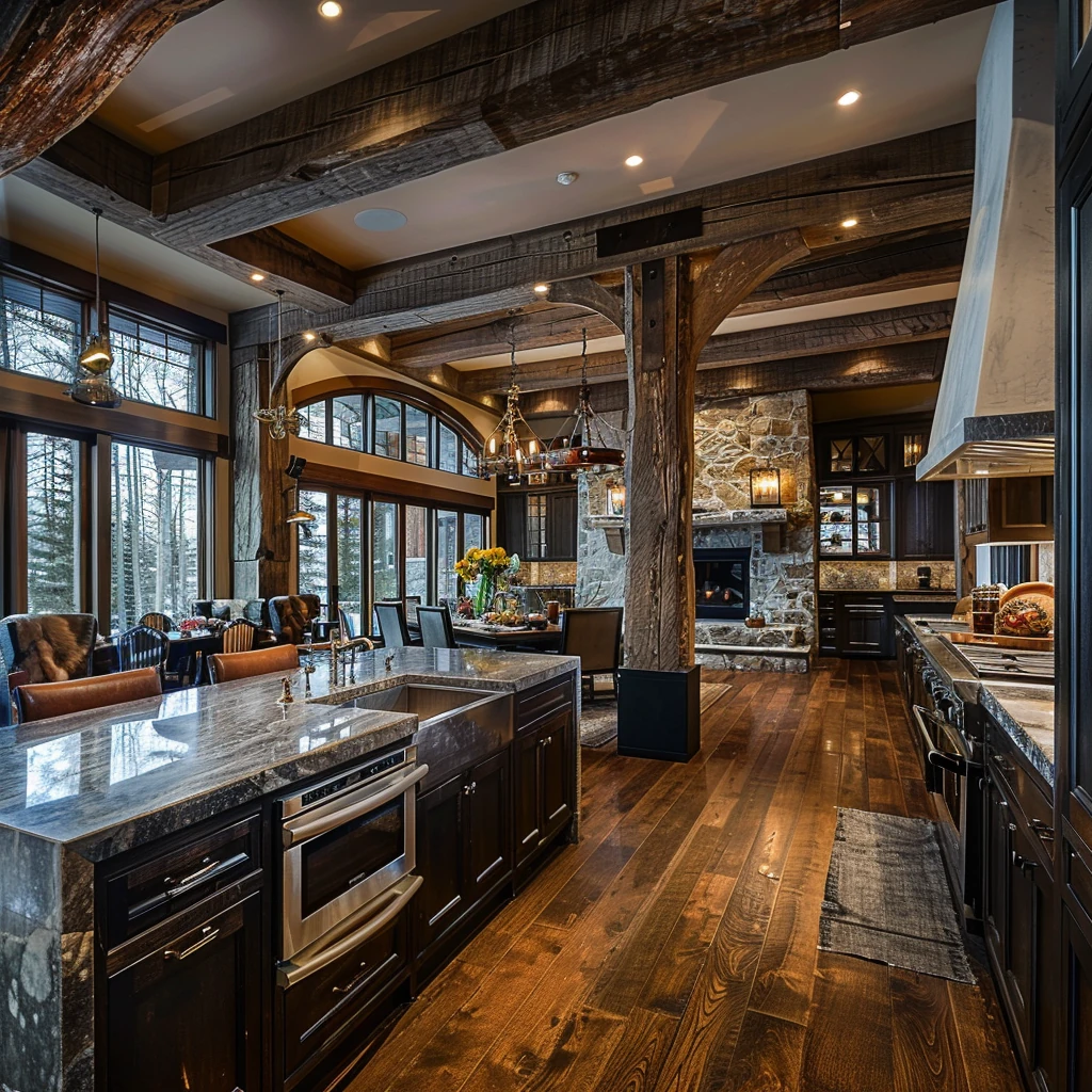 Rustic interior home design in Calgary