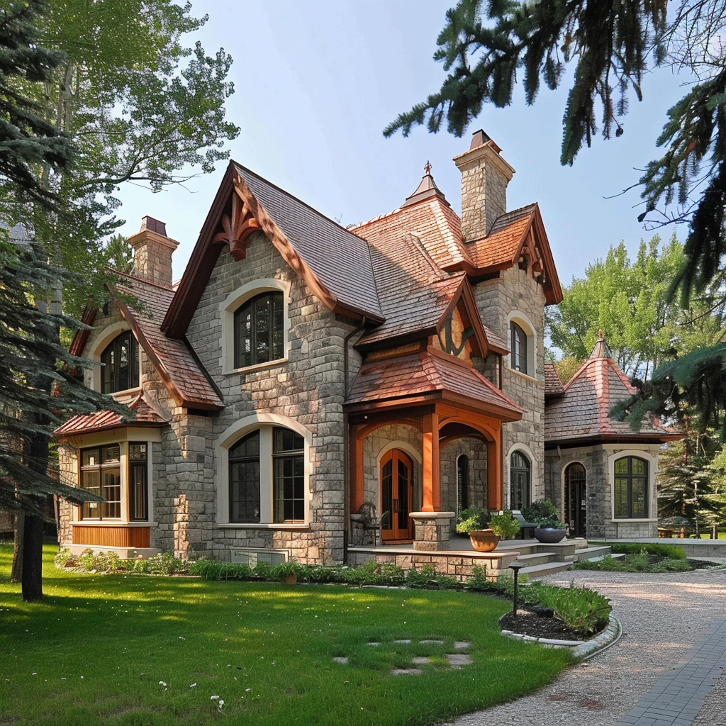 Albertan traditional french country home design