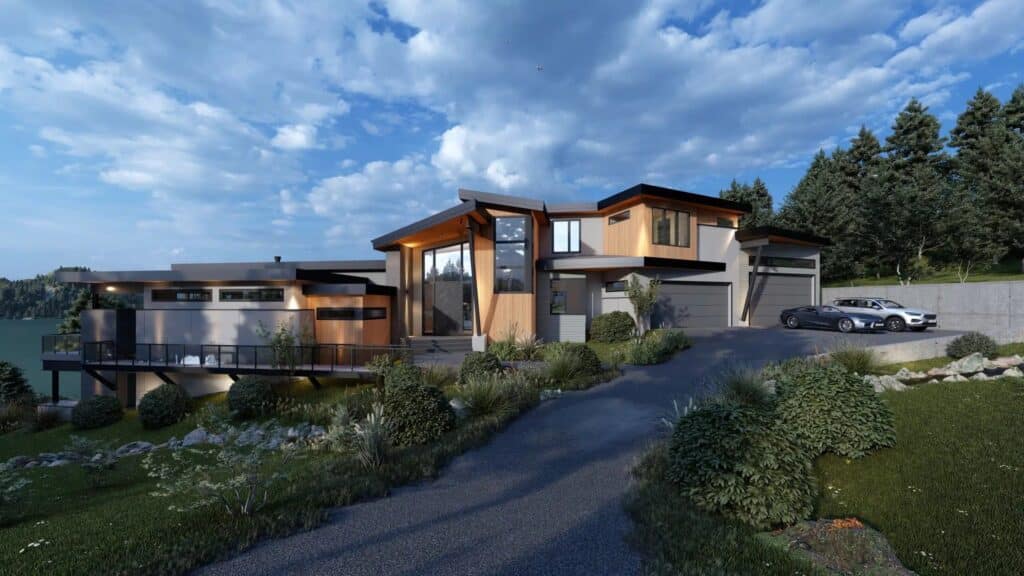 A custom home on Columbia Lake.