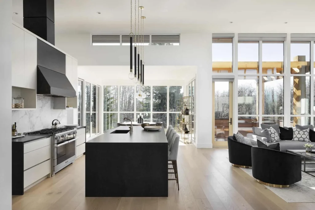 The interior of an acreage home in Silverhorn, Alberta.